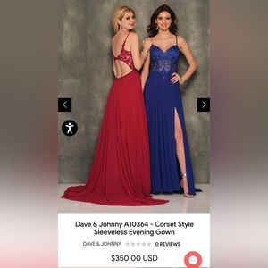 NWT Dave & Johnny A10364 Corset style sleeveless formal dress Size 2